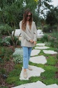 Blazer with belt beige