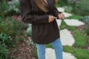 Blazer with belt brown