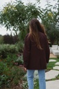 Blazer with belt burgundy