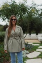 Blazer with belt tilleuil