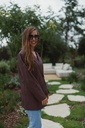 Blazer with belt dark vieux rose