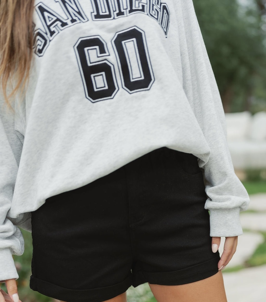 Denim Short Black