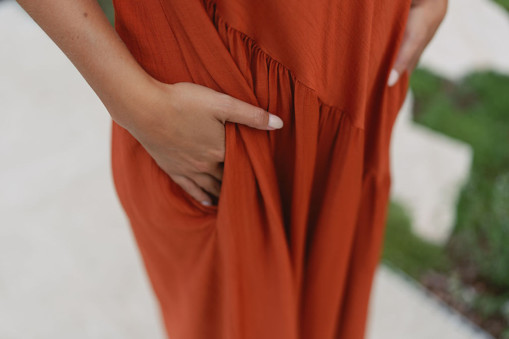 Maxi Strap Jumpsuit Terracotta