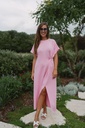 Shirt Dress Ella knot pink