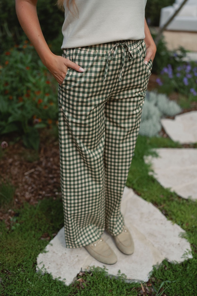 Vichy pants green