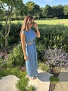 Denim dress cutout