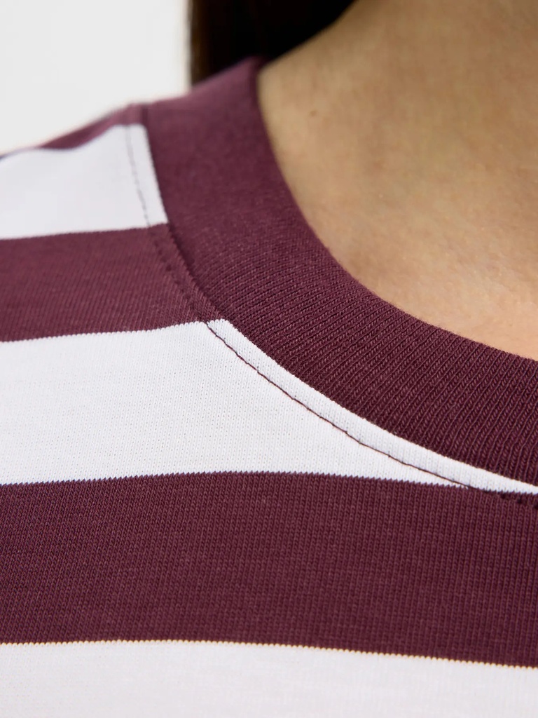 Essential Boxy Tee Striped Fig