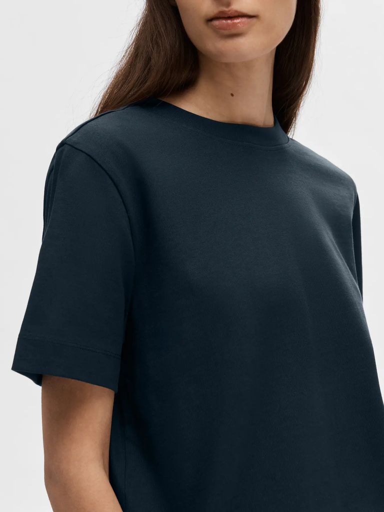 Essential Boxy Tee Dark Sapphire
