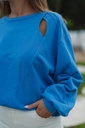 Cutout Sweatshirt Cobalt