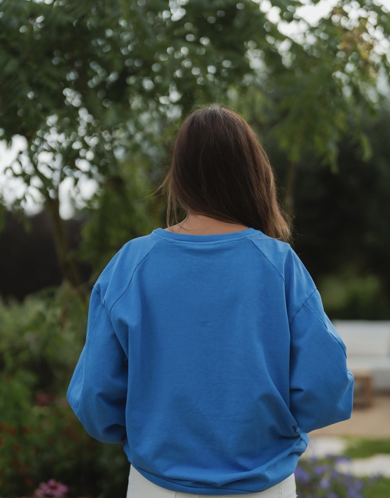 Cutout Sweatshirt Cobalt