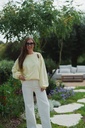 Cutout Sweatshirt Pastel yellow