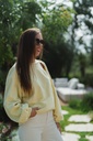 Cutout Sweatshirt Pastel yellow