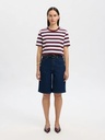 Essential Boxy Tee SS Striped Fig