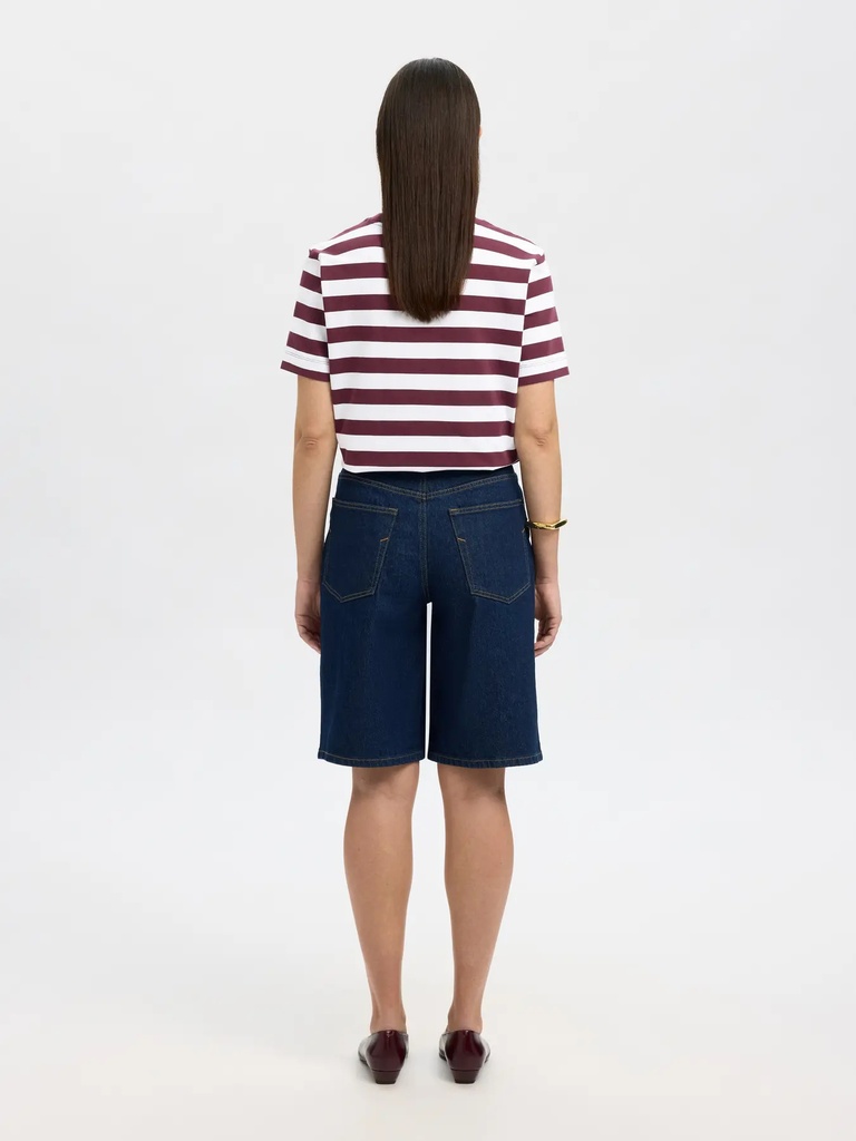 Essential Boxy Tee SS Striped Fig