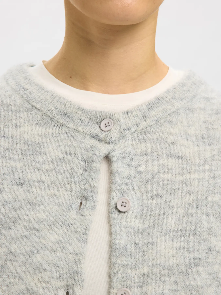 Knit Cardigan Lulu LS Light Grey