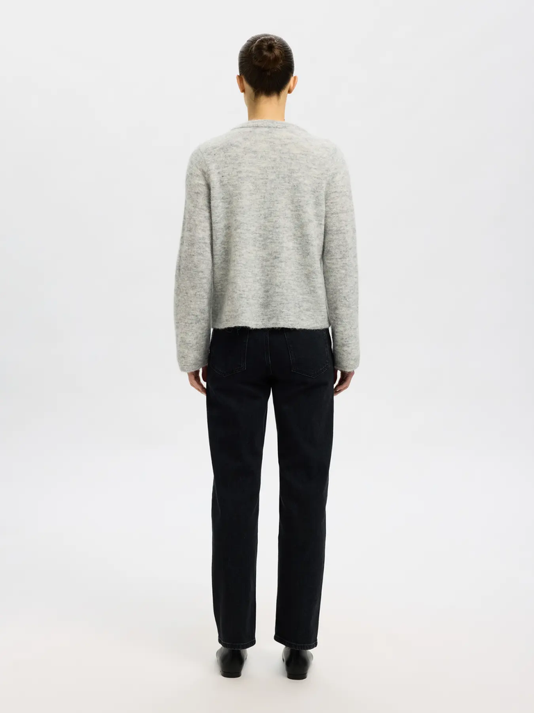 Knit Cardigan Lulu LS Light Grey