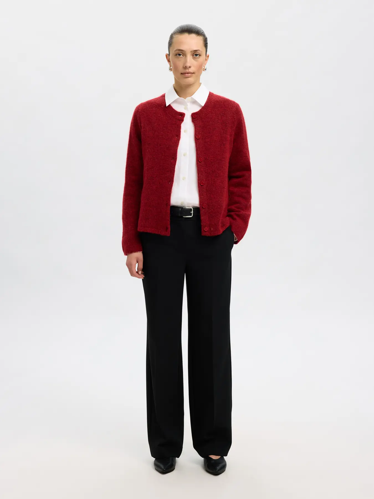 Knit Cardigan Lulu LS Red