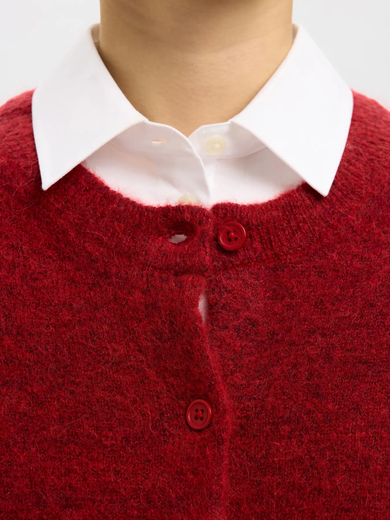 Knit Cardigan Lulu LS Red