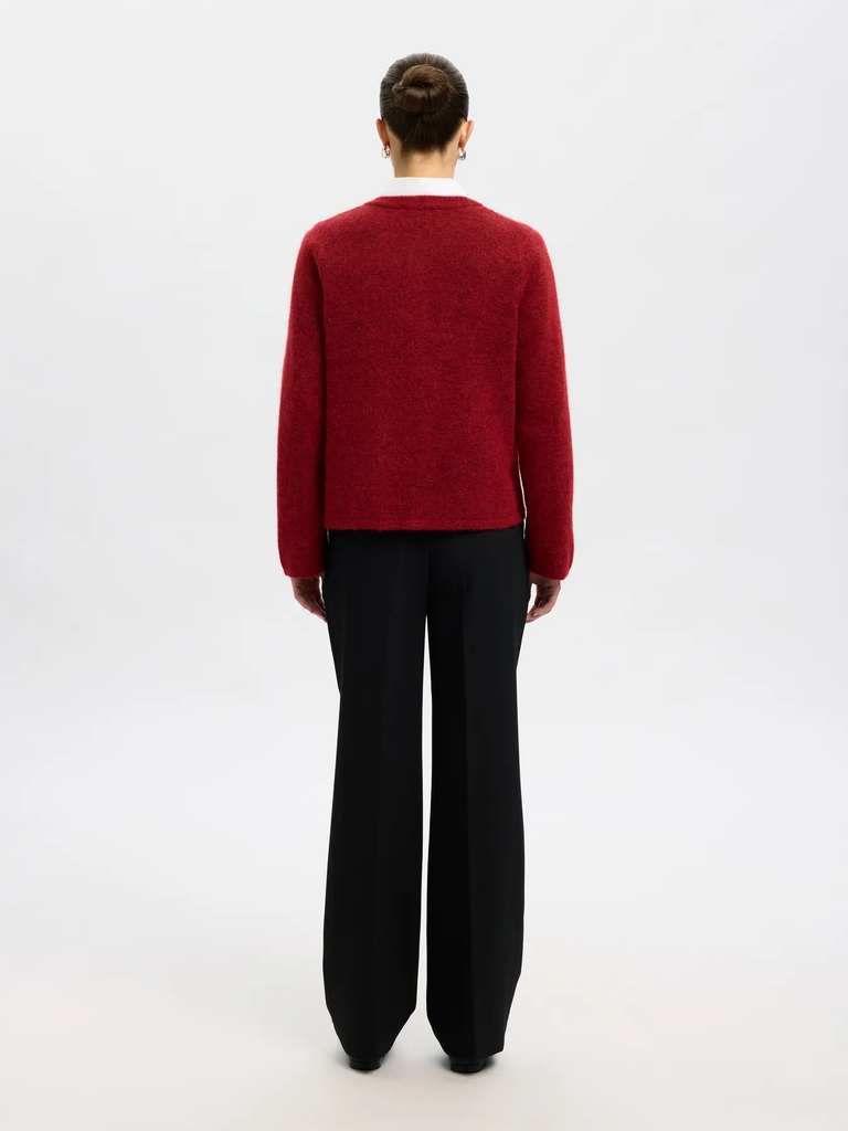 Knit Cardigan Lulu LS Red