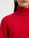 Knit Kamma Roll Neck Red