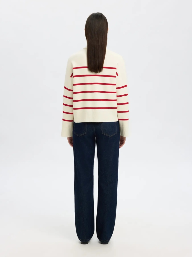 Knit Kamma Roll Neck Birch Red