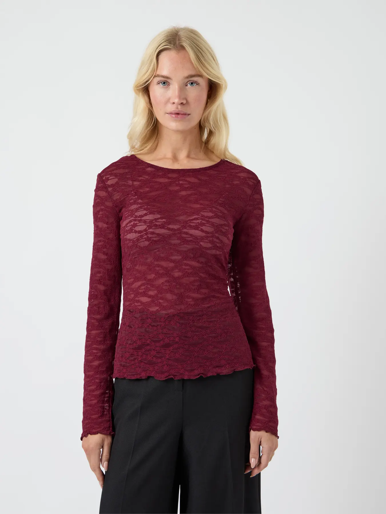Top Cara Lace Tibetan Red