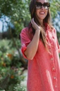 Denim Dress Coral