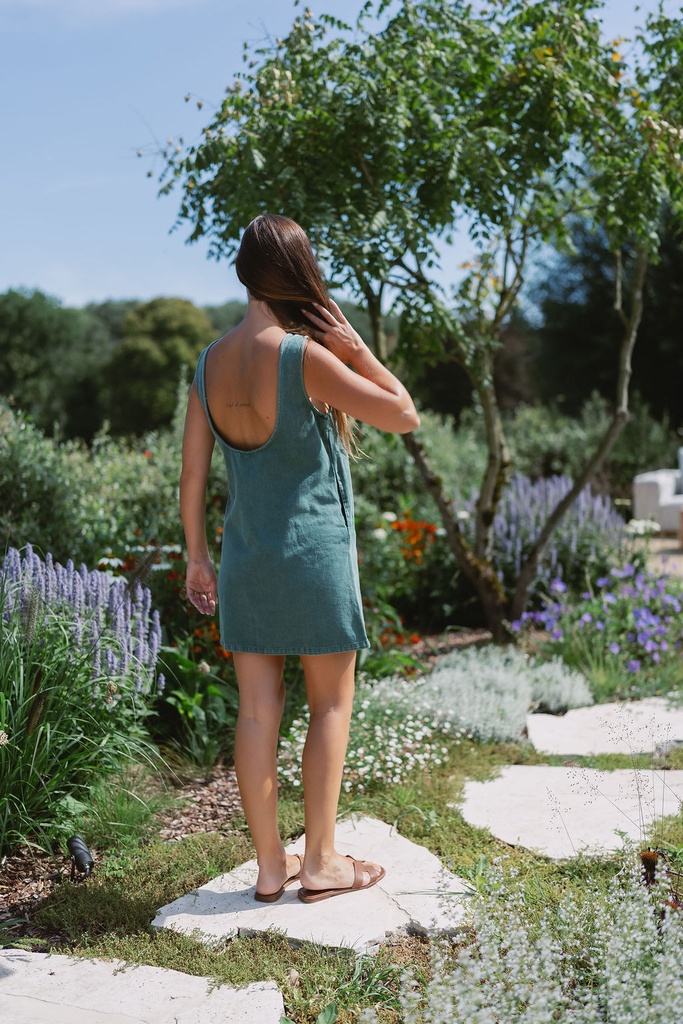Denim Dress Green