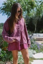 Denim Overshirt Burgundy