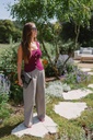 Knitted Gilet Top Burgundy