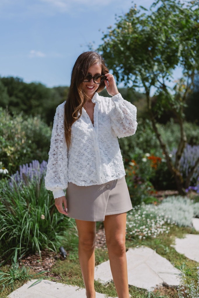Lace Shirt White