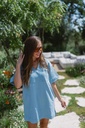 Straight Denim Dress Blue