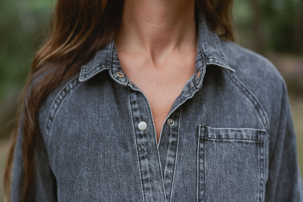 Denim Dress Jenka LS Grey