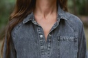 Denim Dress Jenka LS Grey