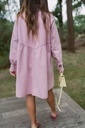 Denim Dress Jenka LS Pink
