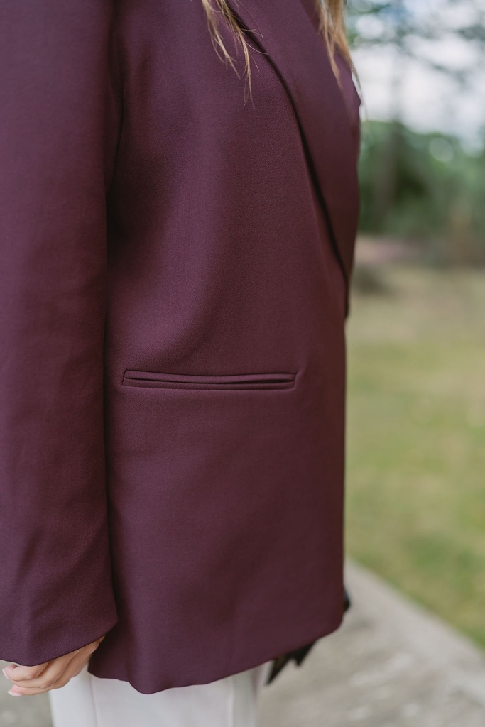 Oversized Blazer Burgundy