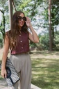 Denim Top Mika Burgundy