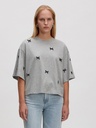 T-Shirt Iolana Grey Black Bows
