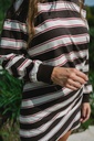 Striped dress Burgundy