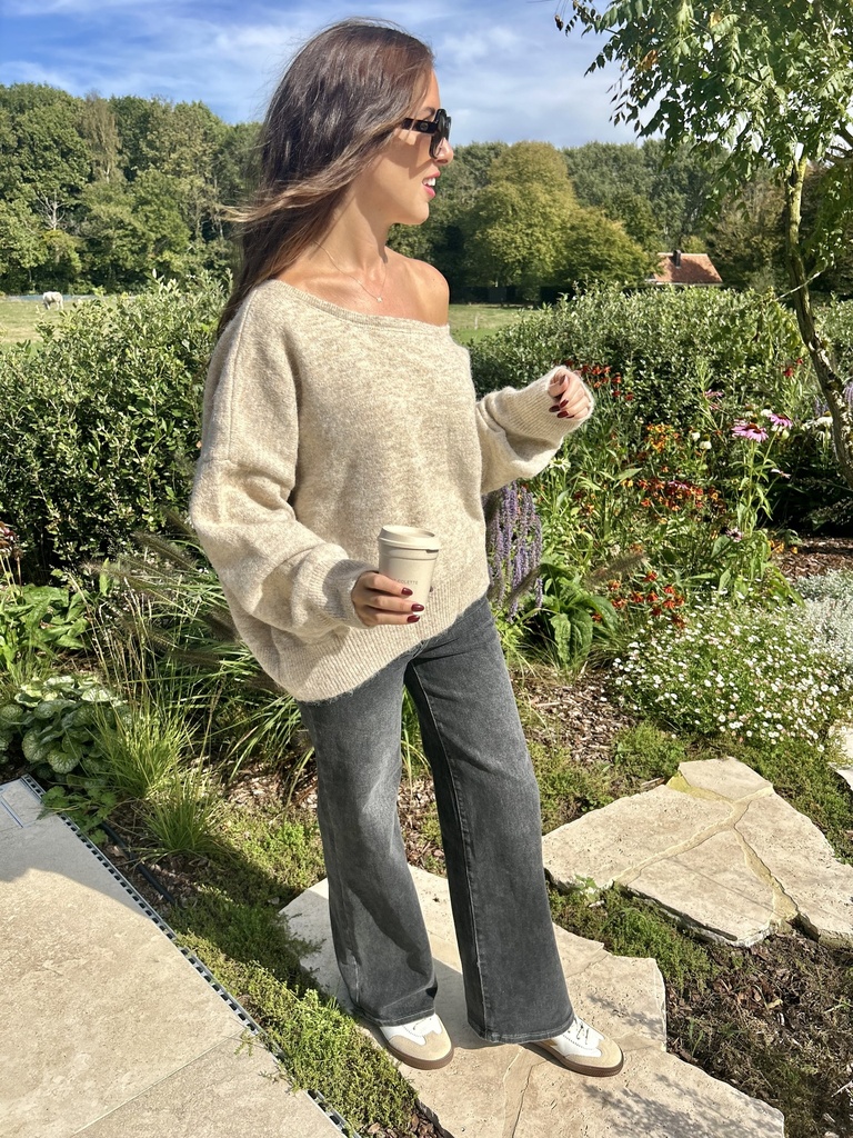 Knit Asymmetric Beige