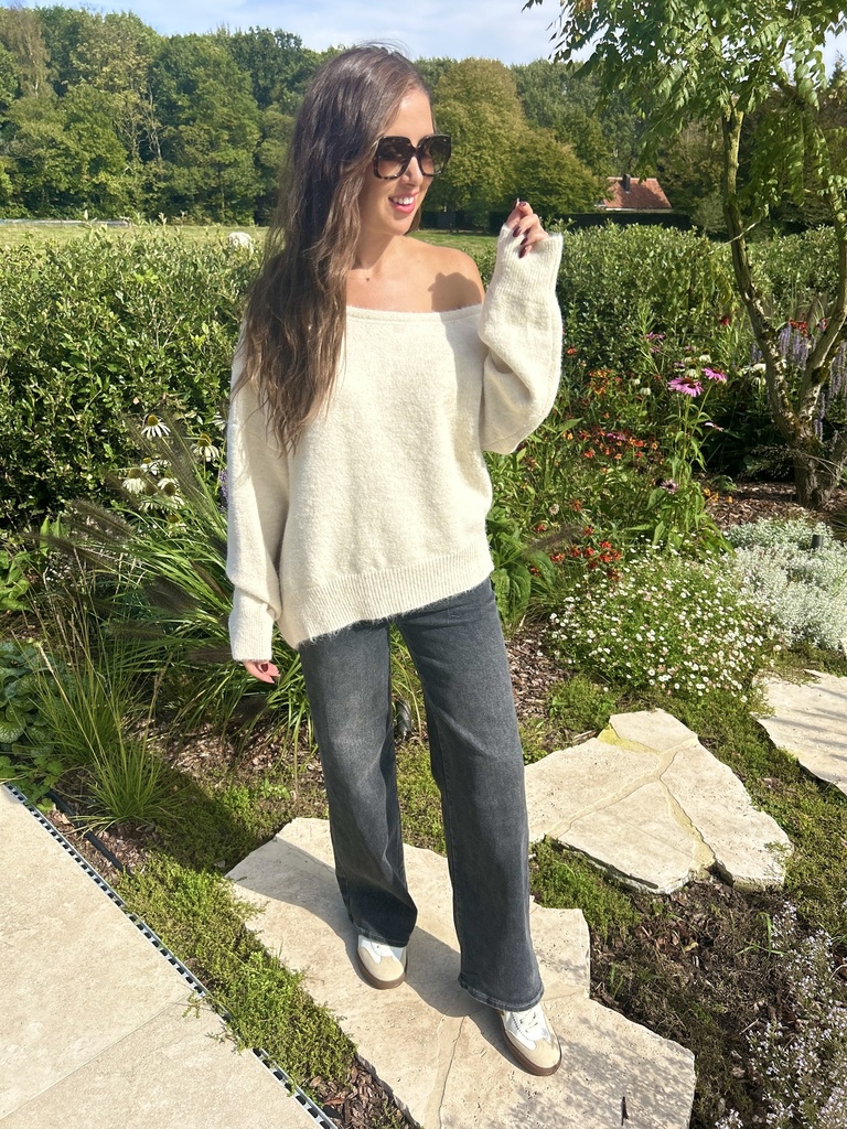 Knit Asymmetric Offwhite