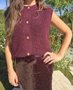 Knit Vest NS Julia Burgundy