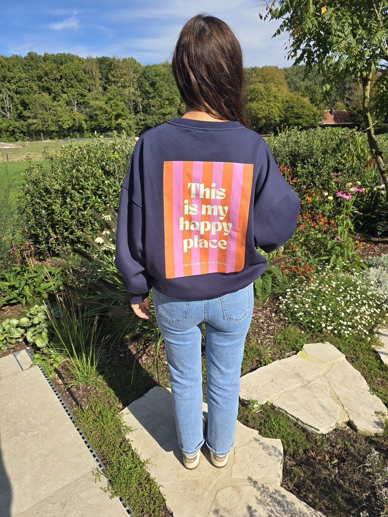 Sweater Happy Place Navy