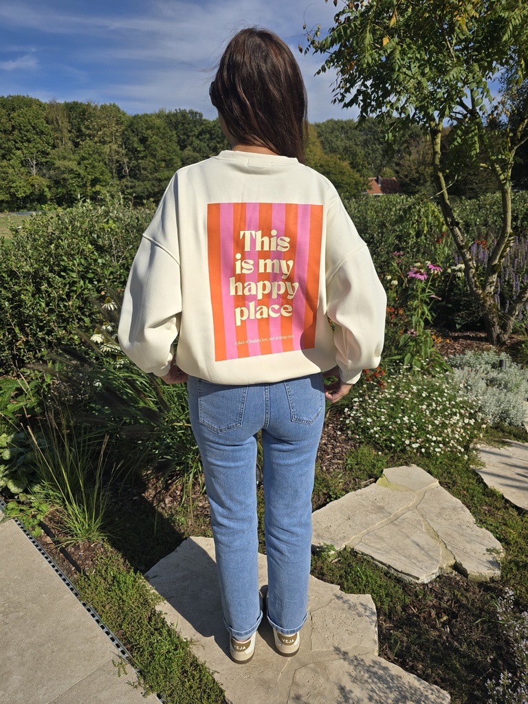 Sweater Happy Place Offwhite