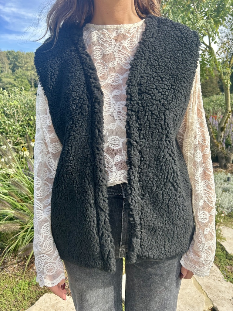 Teddy Vest Max Black
