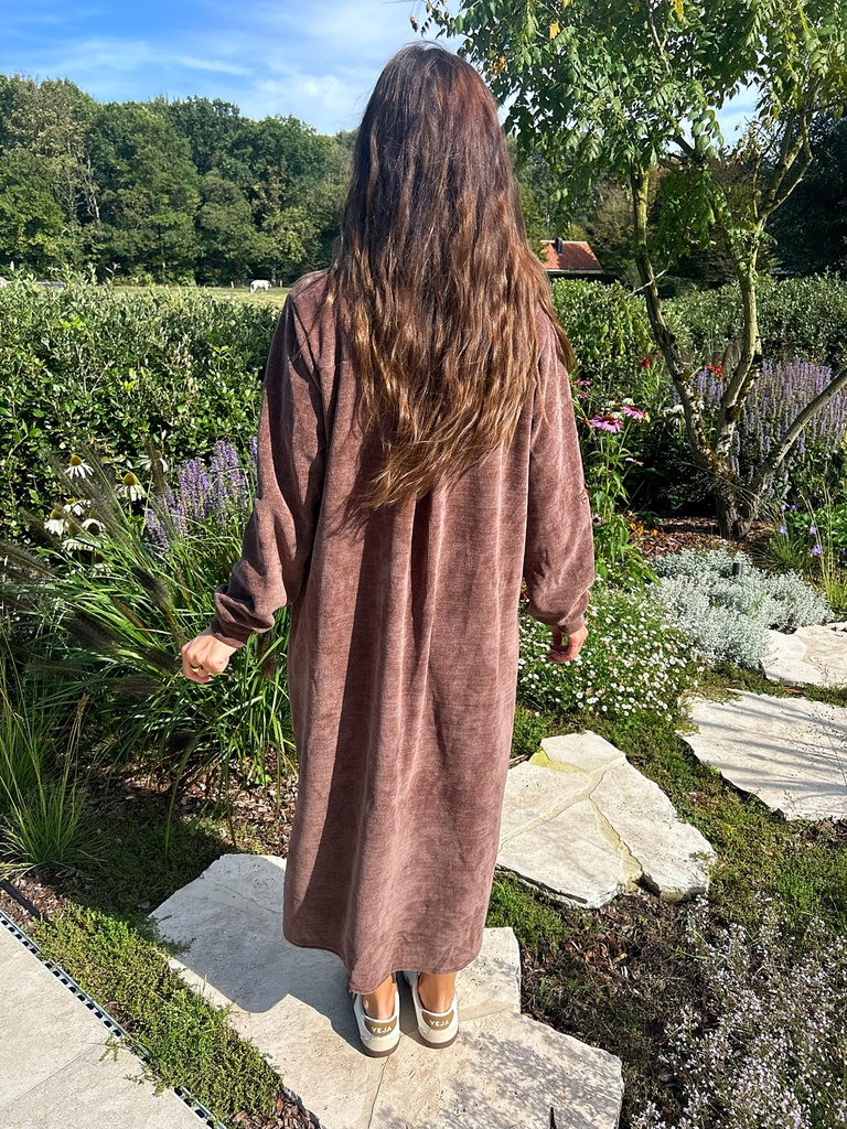 Nomi Soft Waffle Dress Chocolate