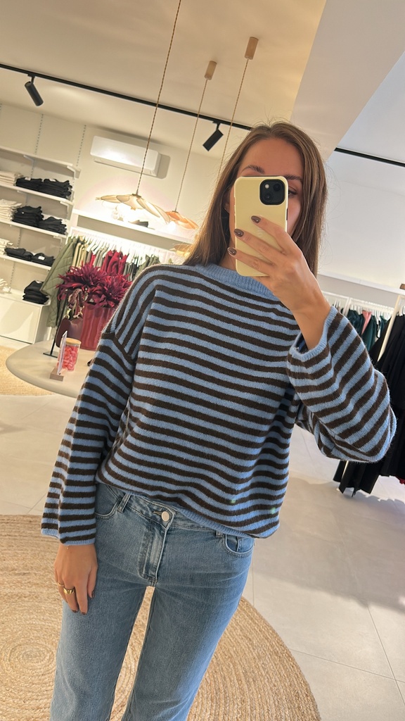 Striped Knit Brown/Blue