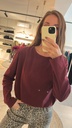 Balloon Cropped Shirt Burgundy