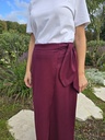 Long Wrap Skirt Merlot