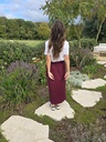 Long Wrap Skirt Merlot
